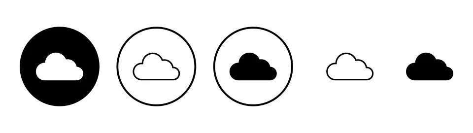 Cloud icon vector. cloud sign and symbol Stock Illustration