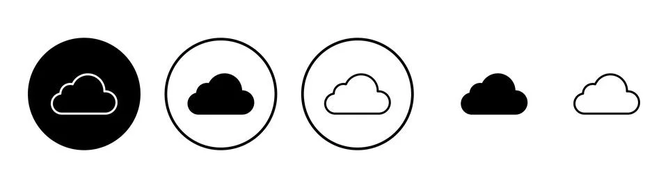 Cloud icon vector. cloud sign and symbol Stock Illustration