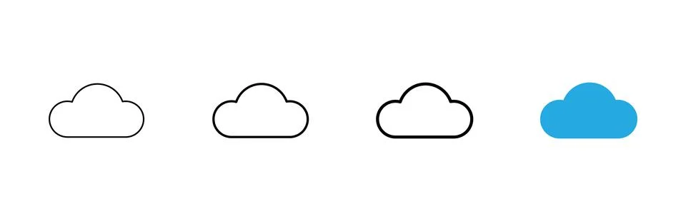 Cloud icon vector. cloud sign and symbol Ilustración de archivo