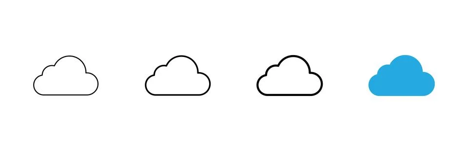 Cloud icon vector. cloud sign and symbol Stock Illustration