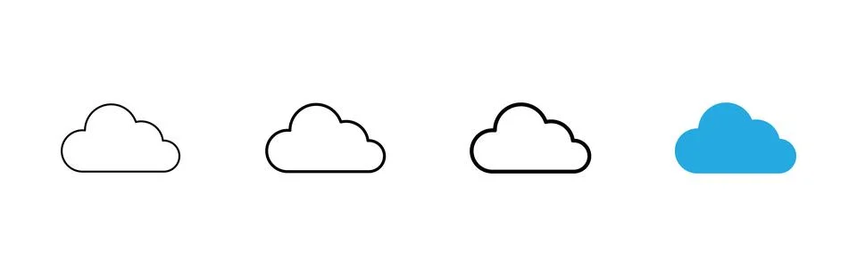 Cloud icon vector. cloud sign and symbol Stock Illustration