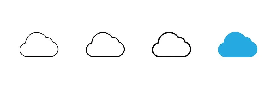 Cloud icon vector. cloud sign and symbol Stock Illustration