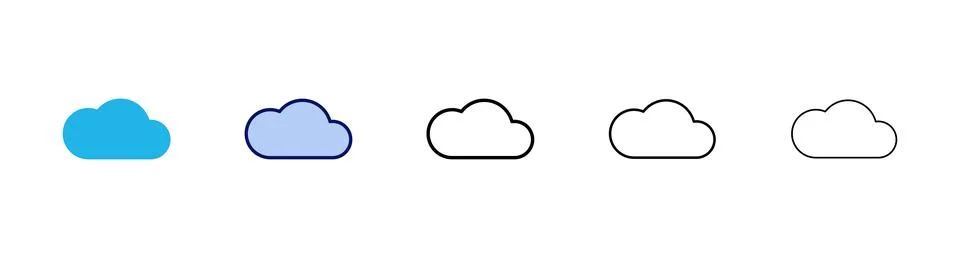 Cloud icon vector. cloud sign and symbol Stock Illustration