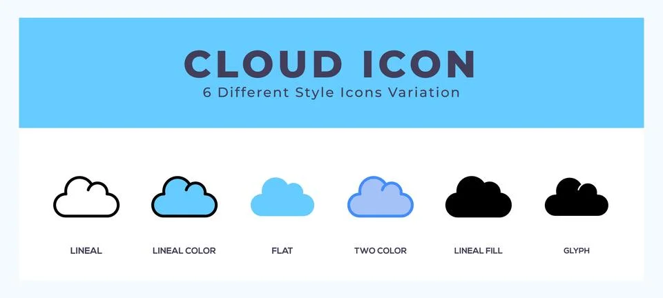 Cloud icon vector design illustration in trendy style Stock Illustration