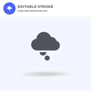 Cloud icon vector, filled flat sign, solid pictogram isolated on white, logo  스톡 일러스트