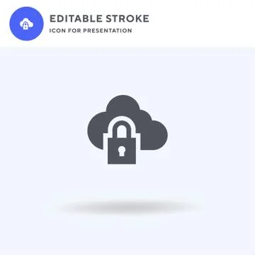 Cloud icon vector, filled flat sign, solid pictogram isolated on white, logo  Stock Illustration