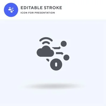 Cloud icon vector, filled flat sign, solid pictogram isolated on white, logo  Stock Illustration