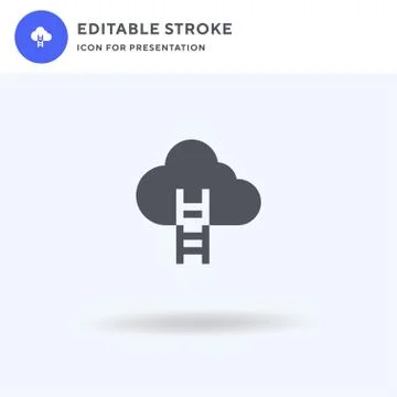 Cloud icon vector, filled flat sign, solid pictogram isolated on white, logo Stock Illustration