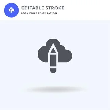 Cloud icon vector, filled flat sign, solid pictogram isolated on white, logo Stock Illustration