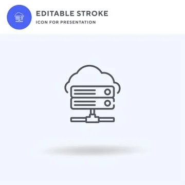 Cloud icon vector, filled flat sign, solid pictogram isolated on white, logo 스톡 일러스트