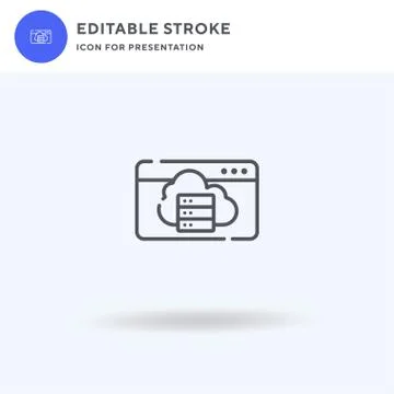 Cloud icon vector, filled flat sign, solid pictogram isolated on white, logo Stock Illustration