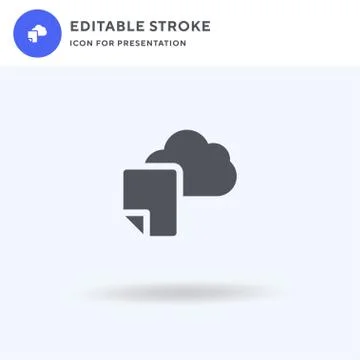 Cloud icon vector, filled flat sign, solid pictogram isolated on white, logo Stock Illustration