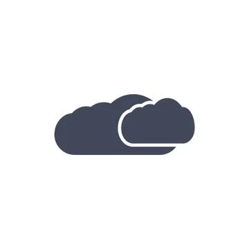 Cloud Icon Vector flat design style Stock Illustration