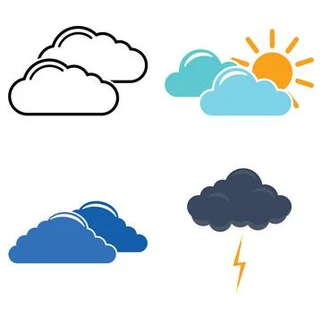 Cloud icon vector Stock Illustration
