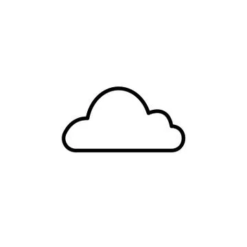 Cloud icon. Vector illustration black on white background 스톡 일러스트