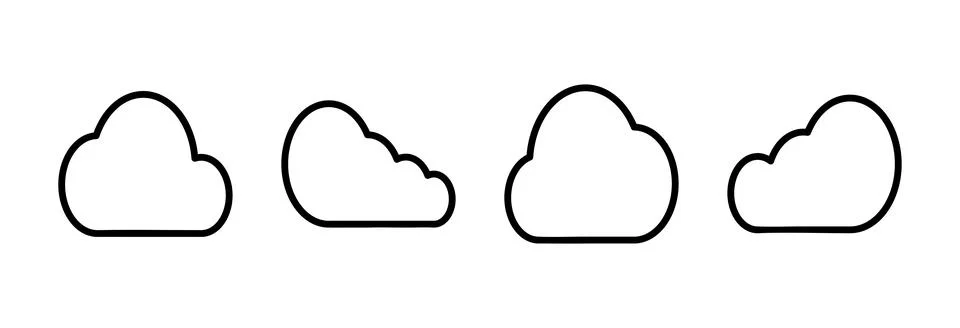 Cloud icon vector illustration. cloud sign and symbol Stock Illustration