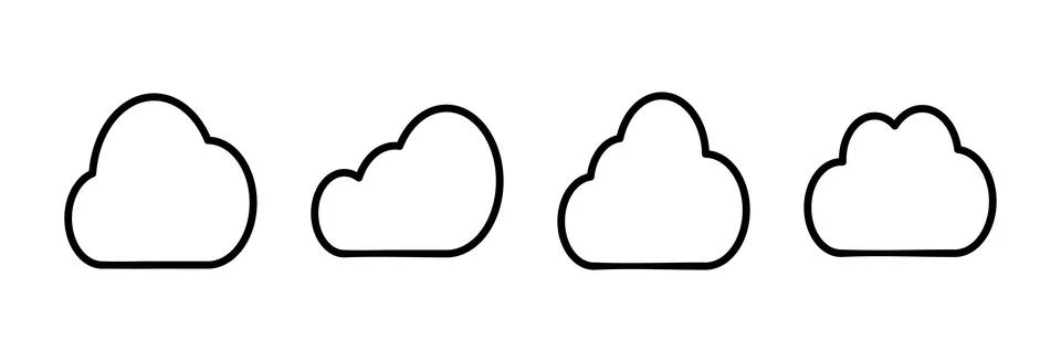Cloud icon vector illustration. cloud sign and symbol Stock Illustration