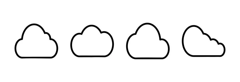 Cloud icon vector illustration. cloud sign and symbol Stock Illustration