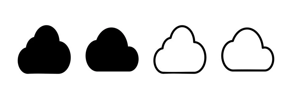 Cloud icon vector illustration. cloud sign and symbol Illustrazione stock