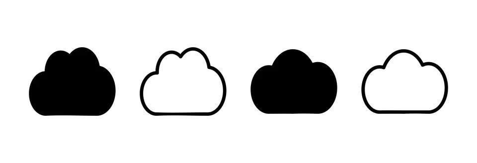 Cloud icon vector illustration. cloud sign and symbol Stock Illustration