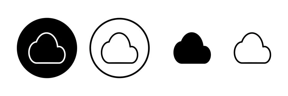 Cloud icon vector illustration. cloud sign and symbol Stock Illustration