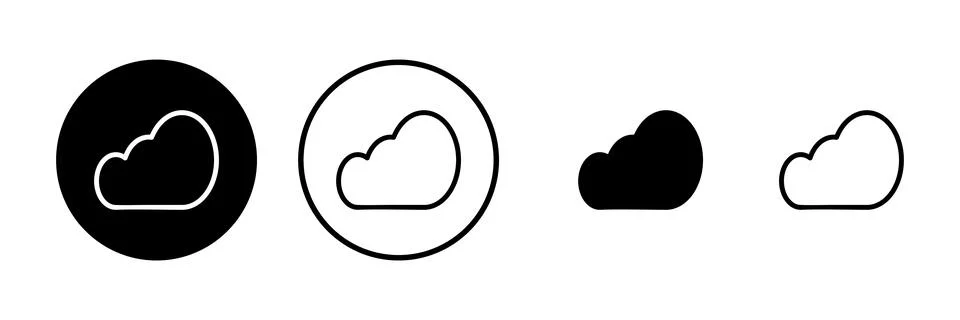 Cloud icon vector illustration. cloud sign and symbol Illustrazione stock
