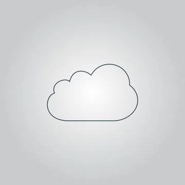 Cloud icon, vector illustration. Flat design style Stock Illustration