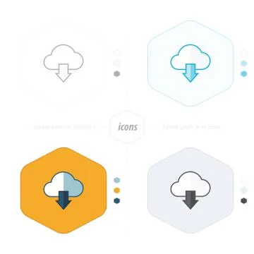 Cloud icon, vector illustration. Flat design style Stock Illustration