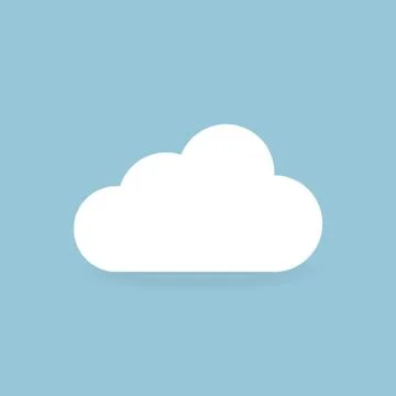 Cloud icon, vector illustration, Flat design style Stock Illustration