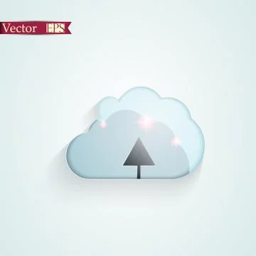 Cloud icon, vector illustration. Flat design style Stock Illustration