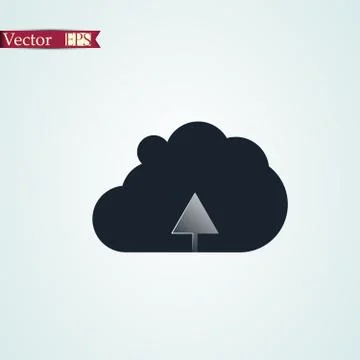Cloud icon, vector illustration. Flat design style Illustrazione stock