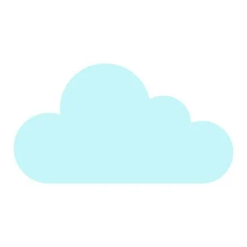 Cloud icon. Vector illustration in flat style isolated on white background. Stock Illustration