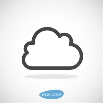 Cloud Icon - Vector Illustration Stock Illustration