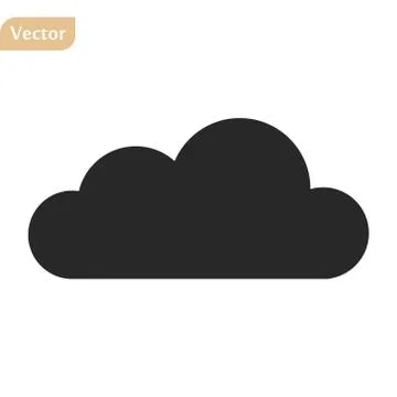 Cloud Icon Vector. Simple flat symbol. Perfect Black pictogram illustration o Illustrazione stock