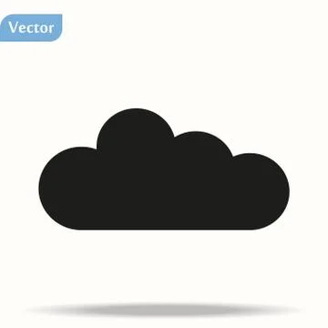 Cloud Icon Vector. Simple flat symbol. Perfect Black pictogram illustration o Illustrazione stock