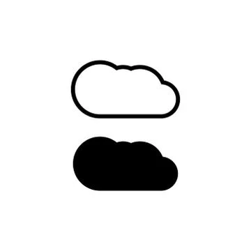 Cloud Icon Vector. Simple flat symbol. Perfect Black pictogram illustration o イラスト素材