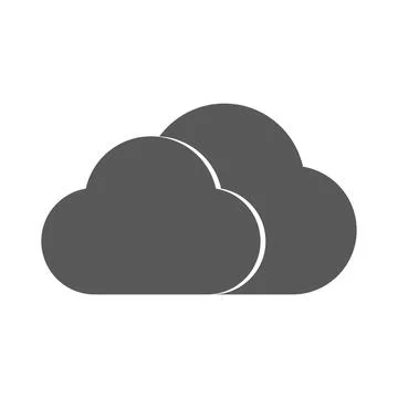 Cloud icon vector on white background. Simple logo Illustrazione stock