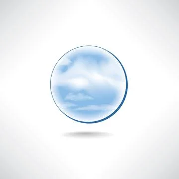 Cloud icon. Weather sign. Cloudy sky button isolated Stock Illustration