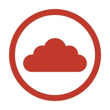 Cloud icon on white background. Illustrazione stock