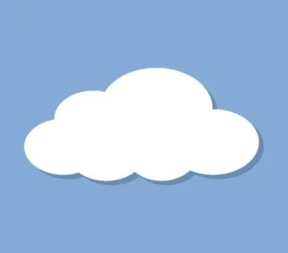 Cloud icon on white background 库存插图