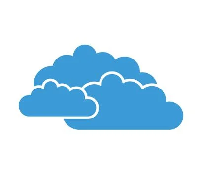 Cloud icon on white background 스톡 일러스트