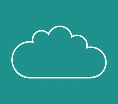Cloud icon on white background Illustrazione stock