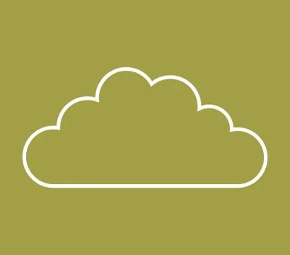Cloud icon on white background Illustrazione stock