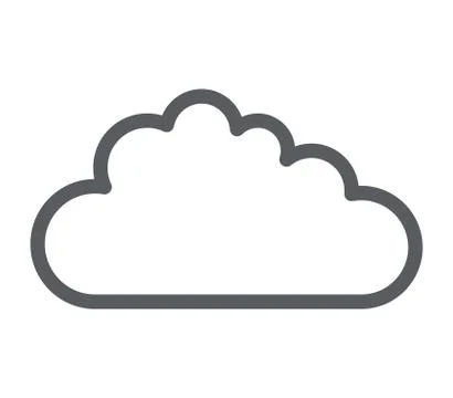 Cloud icon on white background 스톡 일러스트