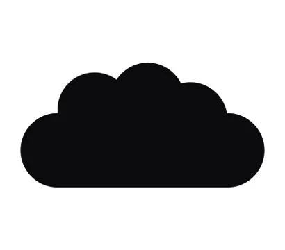 Cloud icon on white background 스톡 일러스트