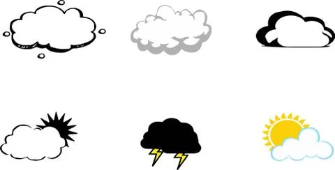 Cloud icon on white background イラスト素材