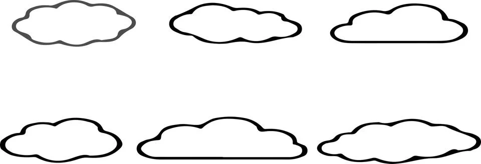 Cloud icon on white background Illustrazione stock