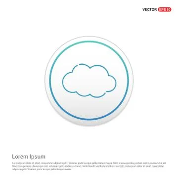 Cloud Icon - white circle button Ilustración de archivo
