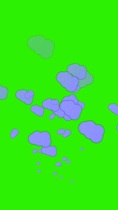 Cloud icons appear and disappear on green screen. Stock Footage 280383175