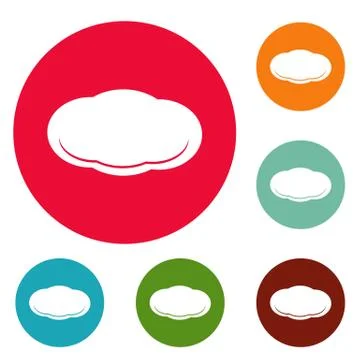 Cloud icons circle set vector イラスト素材